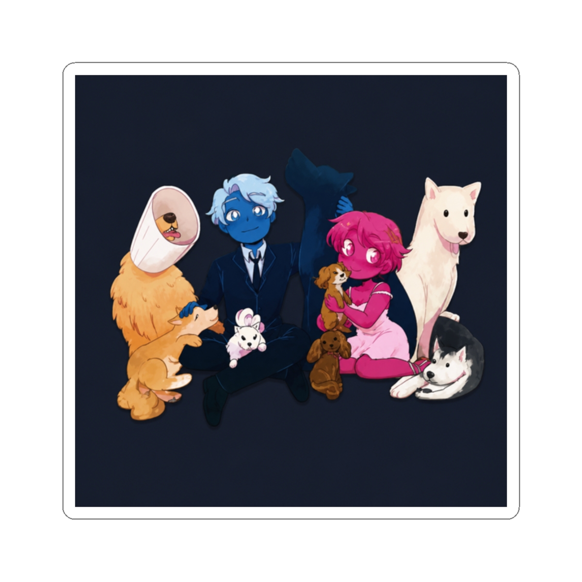 lore olympus doggy family Sticker - alternate angle 3, merchandise
